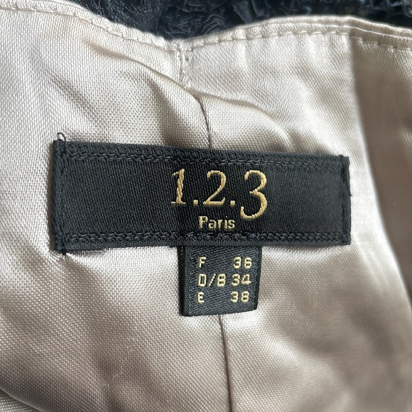 1.2.3 Paris Black Lace Midi DressSize 36 Fr - Picture 11 of 12